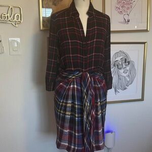 Plaid Shirt Dress